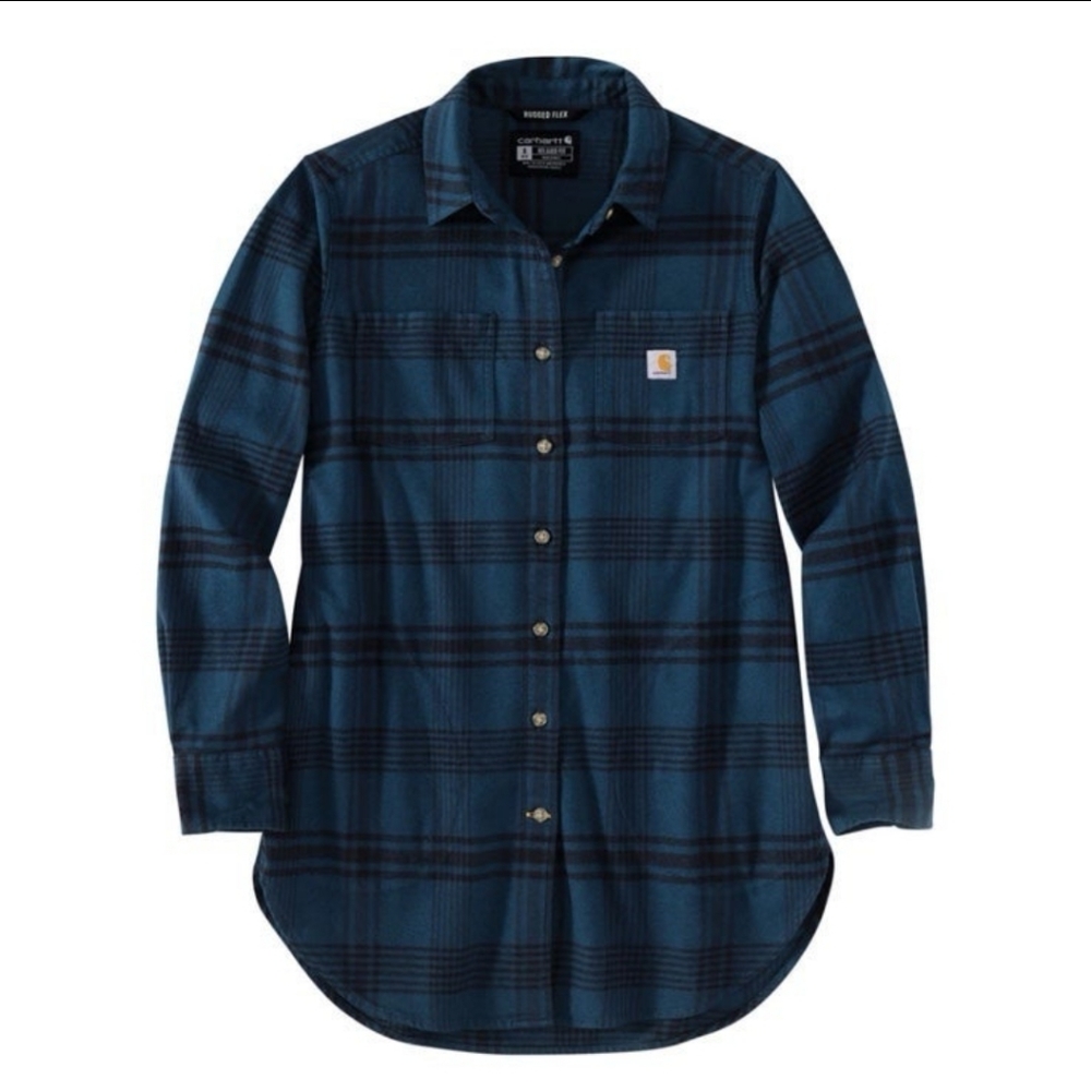 Womens carhartt rugged plaid button up - Picture 4 of 4